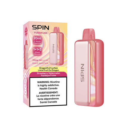 SPIN FUSION - DISPOSABLE - 20K - DRAGONFRUIT LYCHEE AND STRAWBERRY WATERMELON