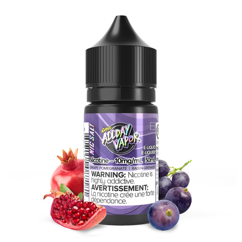 ALLDAY VAPOR - AMPED SERIES - E-LIQUID - NIC SALT - 30 ML - GRAPE POMEGRANATE