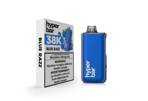 HYPER BAR - DISPOSABLE - BE38000 - BLUE RAZZ