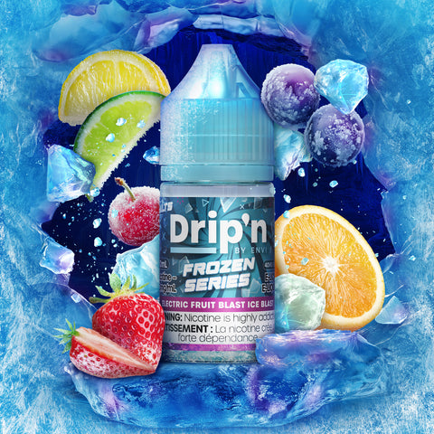 DRIP'N BY ENVI - E-LIQUID - NIC SALT - 30 ML - ELECTRIC FRUIT BLAST ICE BLAST