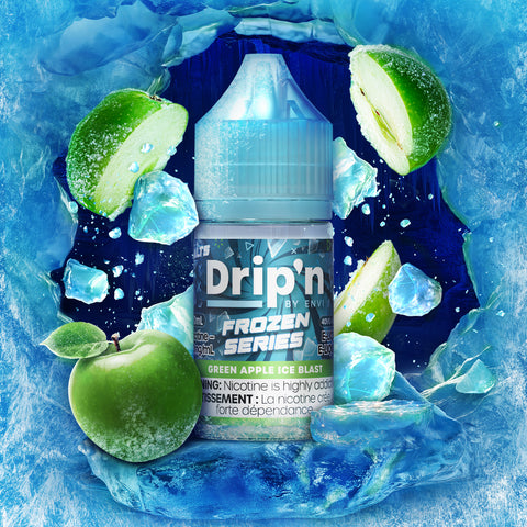 DRIP'N BY ENVI - E-LIQUID - NIC SALT - 30 ML - GREEN APPLE ICE BLAST