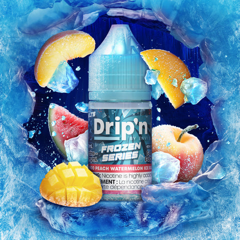 DRIP'N BY ENVI - E-LIQUID - NIC SALT - 30 ML - MANGO PEACH WATERMELON ICE BLAST