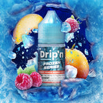 DRIP'N BY ENVI - E-LIQUID - NIC SALT - 30 ML - RASPBERRY PEACH MANGO ICE BLAST