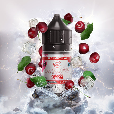 FLAVOUR BEAST UNLEASHED - E-LIQUID - NIC SALT - 30 ML - SIPPIN RED LIGHTNING