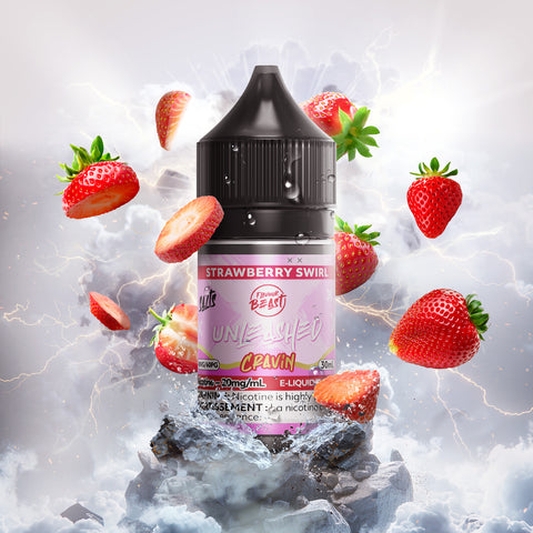 FLAVOUR BEAST UNLEASHED - E-LIQUID - NIC SALT - 30 ML - CRAVIN STRAWBERRY SWIRL