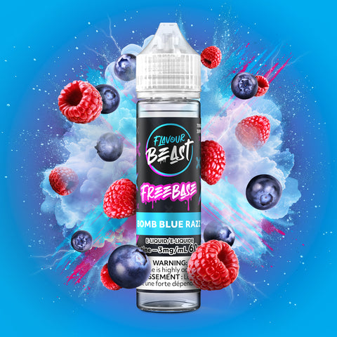 FLAVOUR BEAST - E-LIQUID - FREEBASE - 60 ML - BOMB BLUE RAZZ