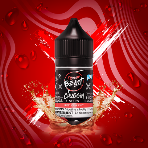 FLAVOUR BEAST CHUGGIN - E-LIQUID - NIC SALT - 30 ML - CHUGGIN RED CLASSIC ICED