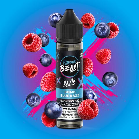 FLAVOUR BEAST - E-LIQUID - NIC SALT - 60 ML - BOMB BLUE RAZZ