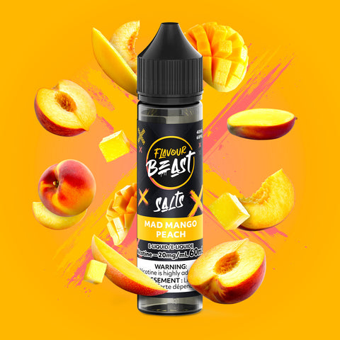 FLAVOUR BEAST - E-LIQUID - NIC SALT - 60 ML - MAD MANGO PEACH