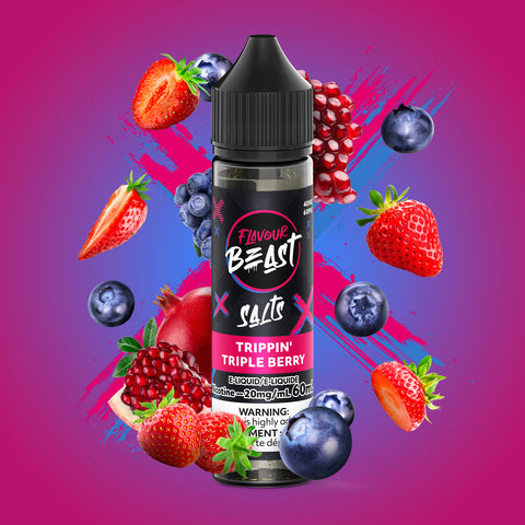 FLAVOUR BEAST - E-LIQUID - NIC SALT - 60 ML - TRIPPIN' TRIPLE BERRY