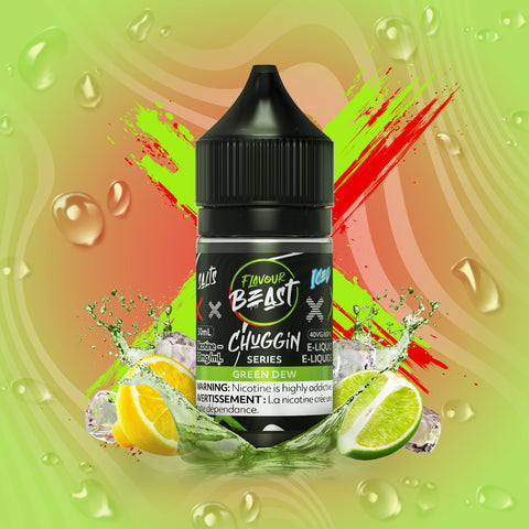 FLAVOUR BEAST CHUGGIN - E-LIQUID - NIC SALT - 30 ML - CHUGGIN GREEN DEW ICED