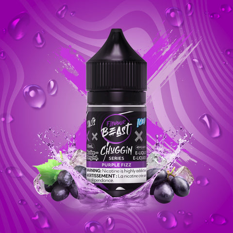 FLAVOUR BEAST CHUGGIN - E-LIQUID - NIC SALT - 30 ML - CHUGGIN PURPLE FIZZ ICED