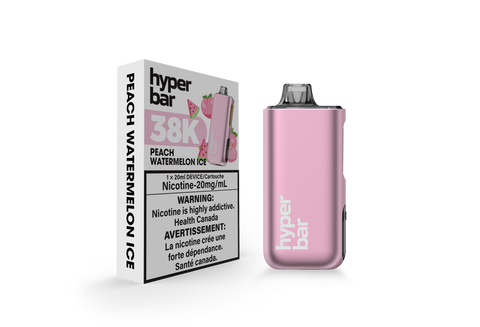 HYPER BAR - DISPOSABLE - BE38000 - PEACH WATERMELON ICE