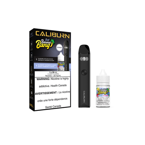 BUNDLE - UWELL CALIBURN A3 POD KIT - BANANA BANG SALT E-LIQUID - BLUEBERRY RASPBERRY