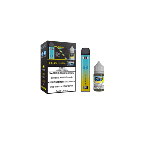 BUNDLE - UWELL CALIBURN G3 POD KIT - LEMON DROP SALT E-LIQUID - BLUE RASPBERRY