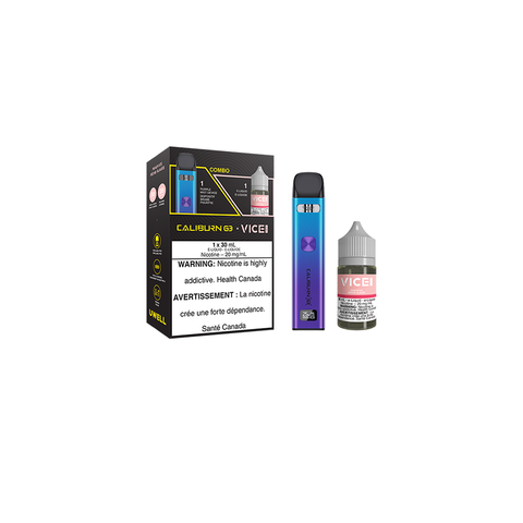 BUNDLE - UWELL CALIBURN G3 POD KIT - VICE SALT E-LIQUID - PEACH ICE