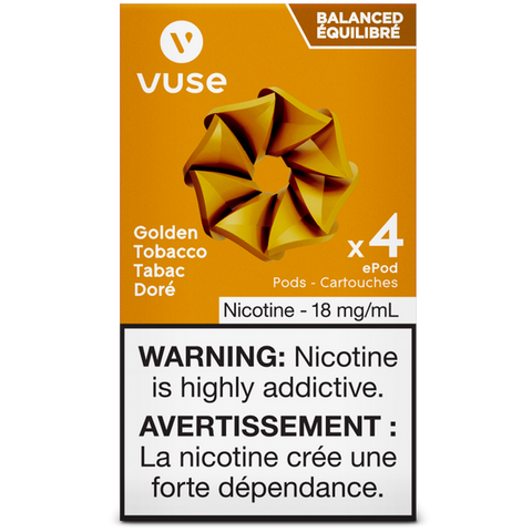 VUSE - CLOSED PODS - (4 PACK) - GOLDEN TOBACCO