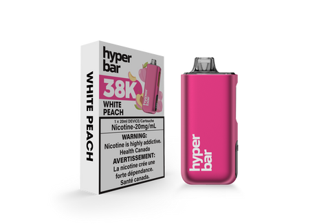 HYPER BAR - DISPOSABLE - BE38000 - WHITE PEACH