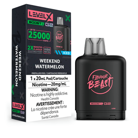 LEVEL X - FLAVOUR BEAST - BOOST G2 - WEEKEND WATERMELON ICED