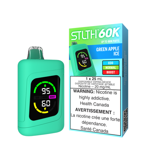 STLTH 60K - DISPOSABLE - GREEN APPLE ICE