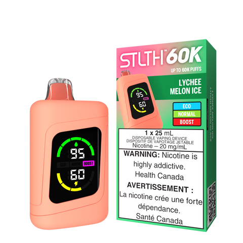 STLTH 60K - DISPOSABLE - LYCHEE MELON ICE