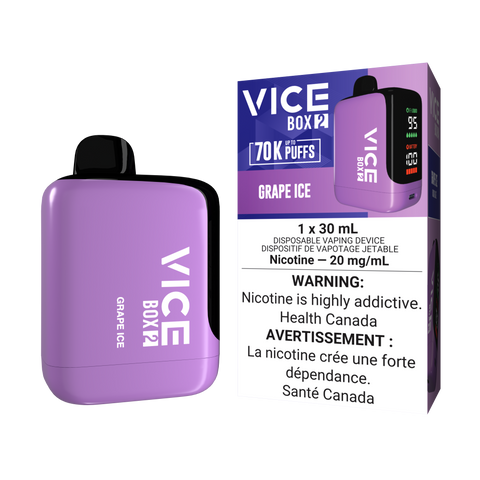 VICE BOX 2 - DISPOSABLE - 70K - GRAPE ICE