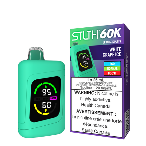 STLTH 60K - DISPOSABLE - WHITE GRAPE ICE