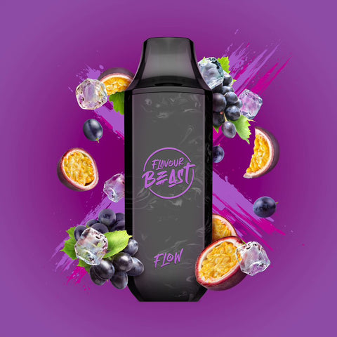 FLAVOUR BEAST DISPOSABLE - FLOW - GROOVY GRAPE PASSIONFRUIT ICED