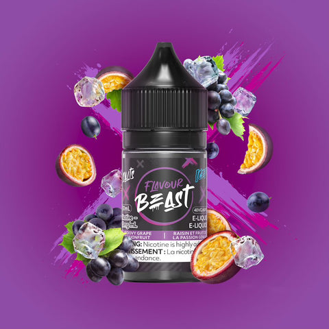 FLAVOUR BEAST - E-LIQUID - NIC SALT - 30 ML - GROOVY GRAPE PASSIONFRUIT ICED