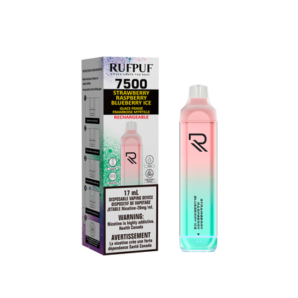 RUFPUF - DISPOSABLE - 7500 - STRAWBERRY RASPBERRY BLUEBERRY ICE